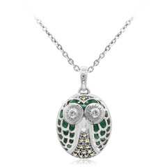 Collana in argento con Topazio Bianco
