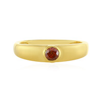 Anello in argento con Diamante Rosso I4