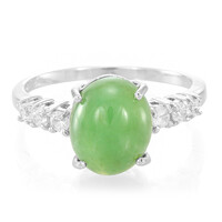 Anello in argento con Crisoprasio Imperiale