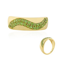 Anello in oro con Demantoide Russo (La Revelle)