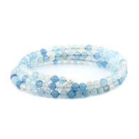 Bracciale in acciaio con Acquamarina (Riya)