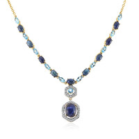 Collana in argento con Zaffiro Stellato Blu