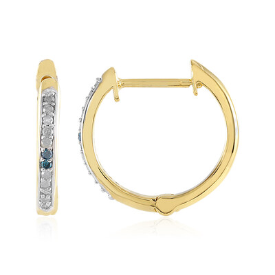 Orecchini in argento con Diamante Blu I3