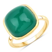 Anello in argento con Onice Verde