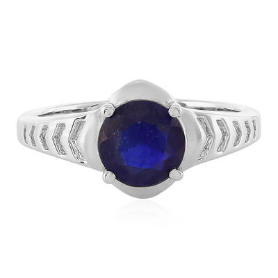 Anello in argento con Zaffiro Blu del Madagascar