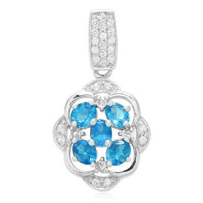 Ciondolo in argento con Apatite Blu Neon
