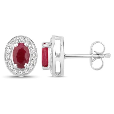 Orecchini in argento con Rubino