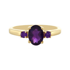 Anello in argento con Ametista Zambiana