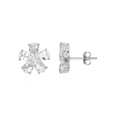 Orecchini in argento con Topazio Bianco