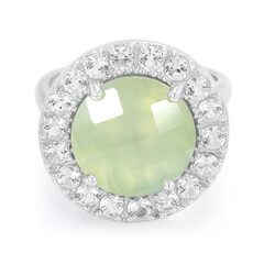 Anello in argento con Prehnite
