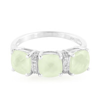 Anello in argento con Prehnite