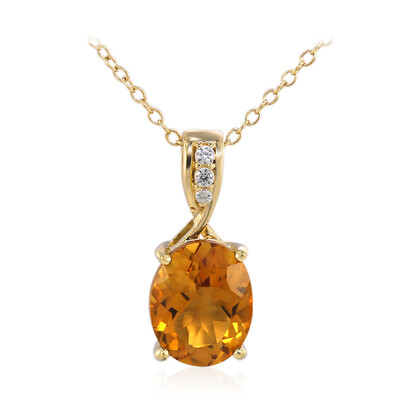 Collana in argento con Citrino Madeira