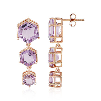 Orecchini in argento con Ametista Rose de France