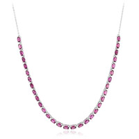 Collana in argento con Rodolite