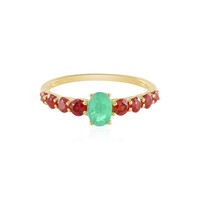 Anello in argento con Smeraldo Russo