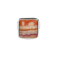 Anello in argento con Agata Lace