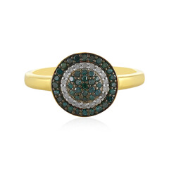 Anello in argento con Diamante Blu I4