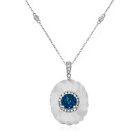Collana in oro con Topazio Blu Londra (CIRARI)