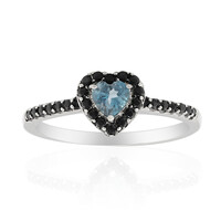 Anello in argento con Topazio Blu Londra