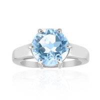 Anello in argento con Topazio Blu Cielo