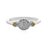 Anello in argento con Diamante Giallo I2