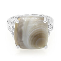 Anello in argento con Agata Botswana