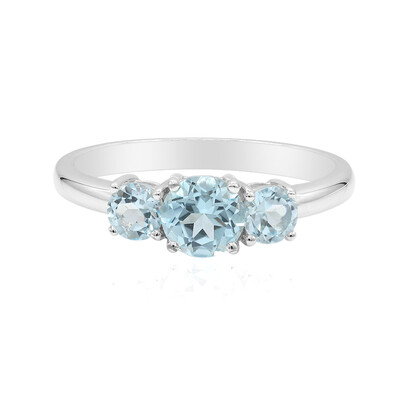 Anello in argento con Topazio Blu Cielo
