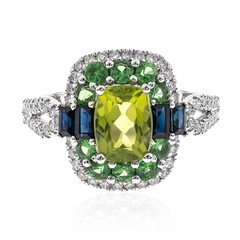 Anello in oro con Peridoto Dashihe  (CIRARI)
