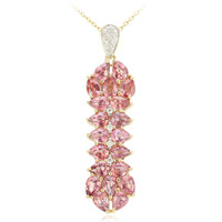 Collana in oro con Zaffiro Padparadscha (non riscaldato) (AMAYANI)