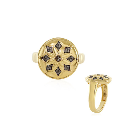 Anello in argento con Diamante Cioccolato I3