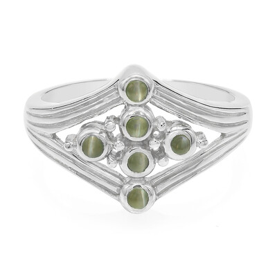 Anello in argento con Alessandrite Occhio di Gatto