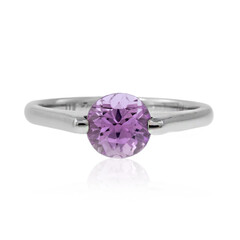 Anello in platino con Kunzite Brasiliana AAA