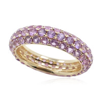 Anello in oro con Zaffiro Ceylon Porpora (non riscaldato)