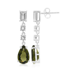 Orecchini in argento con Moldavite