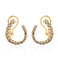 Orecchini in oro con Diamante Champagne I2 (de Melo)