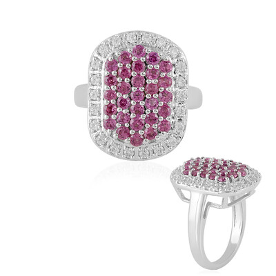 Anello in argento con Rodolite