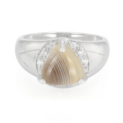 Anello da uomo in argento con Agata Botswana
