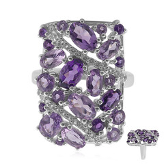 Anello in argento con Ametista Zambiana