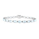 Bracciale in argento con Topazio Blu Cielo