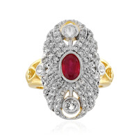 Anello in argento con Rubino del Madagascar