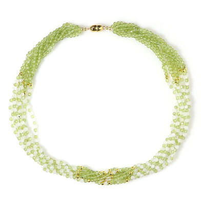 Collana in argento con Peridoto (Riya)