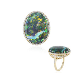 Anello in oro con Opale Matrice Andamooka (AMAYANI)