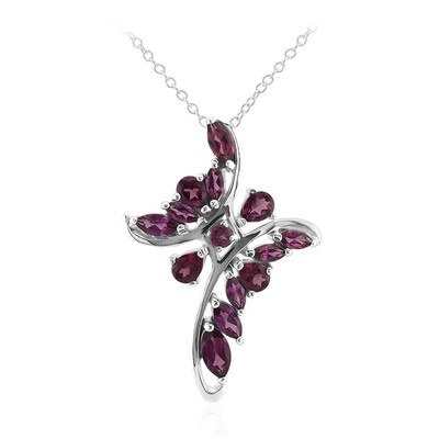 Collana in argento con Rodolite