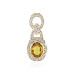 Ciondolo in oro con Zaffiro Ceylon Giallo (AMAYANI)