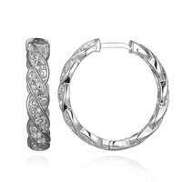 Orecchini in argento con Topazio Bianco