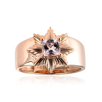 Anello in oro con Berillo Rosa non riscaldato