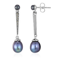 Orecchini in argento con Perla di Acqua Dolce (TPC)