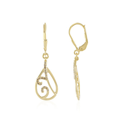 Orecchini in argento con Diamante Cioccolato I3
