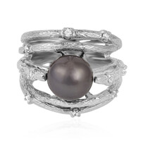 Anello in argento con Perla Tahitiana (TPC)