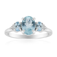 Anello in argento con Acquamarina Brasiliana